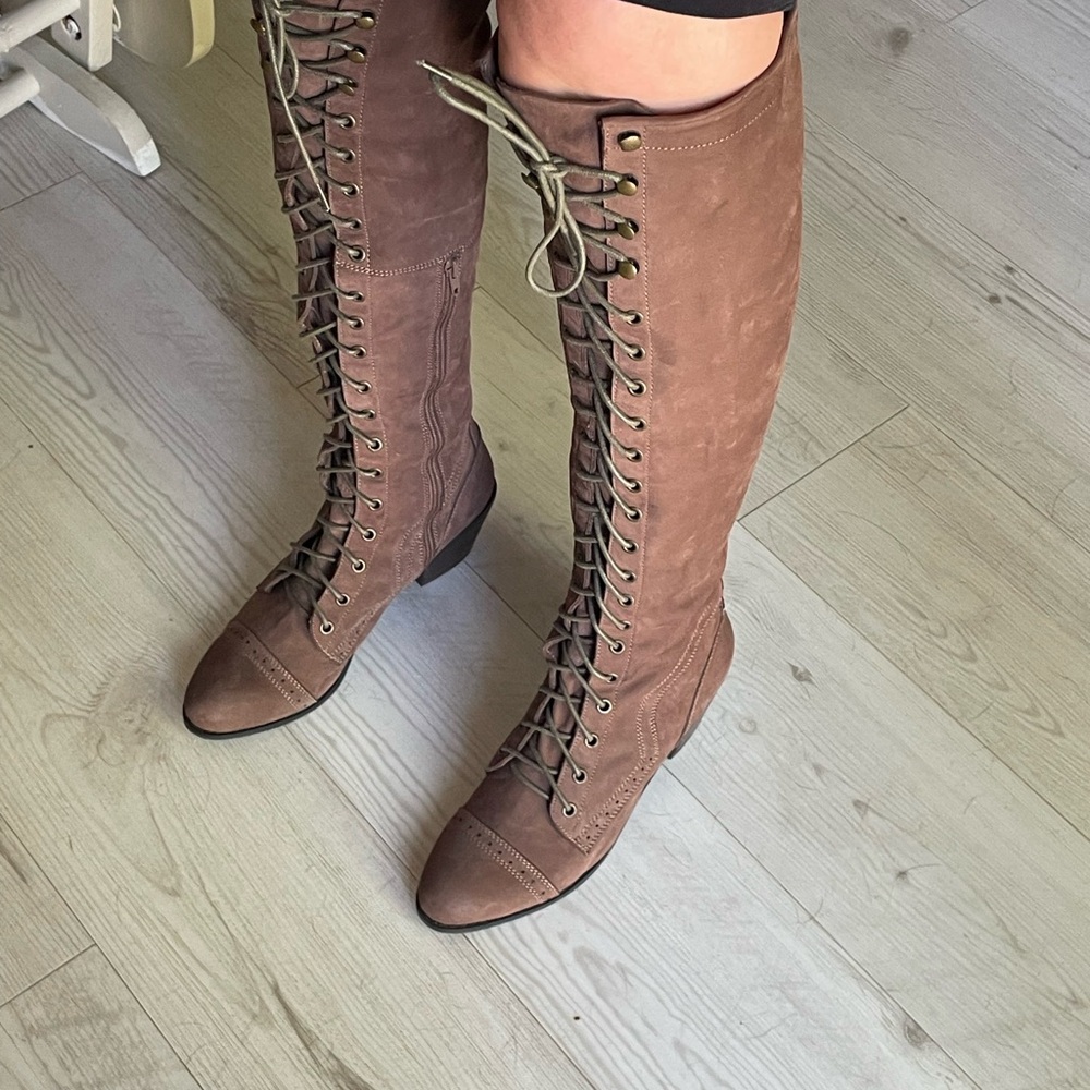 FREE PEOPLE JOE LACE UP BOOT Brown size 10 - Picture 5 of 8